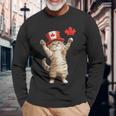 猫カナダ 長袖Tシャツ 高齢者への贈り物
