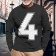 番号4 Fourports アスレチック チーム ジャージー バーシティ ユニフォーム 長袖Tシャツ 高齢者への贈り物
