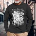 神だけが私を裁くことができるローライダーアートチカーノカルチャー 長袖Tシャツ 高齢者への贈り物