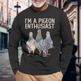 私はハト愛好家ですハト好き 長袖Tシャツ 高齢者への贈り物