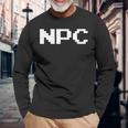 素晴らしいビデオゲーム-面白いnpc-オールドゲーマー 長袖Tシャツ 高齢者への贈り物