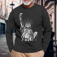 自由の女神猫 Nycプライド 長袖Tシャツ 高齢者への贈り物