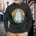 観音菩薩 観音陰仏教 アジアン仏教 長袖Tシャツ 高齢者への贈り物