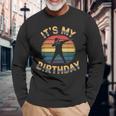 誕生日 男の子 衣装 ヴィンテージ It's My Birthday Dabbingunset 長袖Tシャツ 高齢者への贈り物