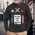 踏切サイン ハロウィン コスチューム 鉄道 電車 長袖Tシャツ 高齢者への贈り物
