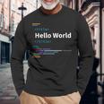 開発者 Hello World 長袖Tシャツ 高齢者への贈り物