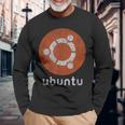開発者向けubuntu デスクトップ、サーバー、コアソフトウェア 長袖Tシャツ 高齢者への贈り物