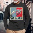 面白tシャツ 海 カメ 亀 おもしろ かわいい グッズ 服 ネタ メンズ オリジナル 夏 長袖Tシャツ 高齢者への贈り物