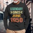 面白い75歳の誕生日 6月生まれの伝説 1950年6月以来 長袖Tシャツ 高齢者への贈り物