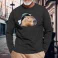 面白いtシャツ カピバラ メンズ げっ歯類 グッズ かわいい おもしろ 面白い 服 ネタ 動物 長袖Tシャツ 高齢者への贈り物