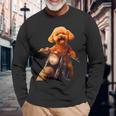 面白いtシャツ トイプードル バイク イヌ メンズ 犬好き グッズ かわいい おもしろ 面白い 服 ネタ 長袖Tシャツ 高齢者への贈り物