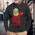 面白いかわいいスーパーポテトアニメ衣装グラフィックデザイン。 長袖Tシャツ 高齢者への贈り物