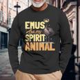 面白いエミューアニマルemus Are Mypiritアニマル。 長袖Tシャツ 高齢者への贈り物