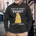 面白いマーモットヴィンテージ面白いことわざマーモット愛好家ジョーク 長袖Tシャツ 高齢者への贈り物