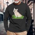 面白い手描きの犬-フレンチブルドッグ愛好家の贈り物 French Bulldogs Lovers 長袖Tシャツ 高齢者への贈り物