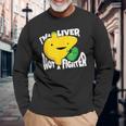 面白い臓器ボディパーツ肝臓の恋人ない戦闘機 長袖Tシャツ 高齢者への贈り物