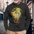 龍 中国の漢字 動物 干支 占星術 ドラゴン 長袖Tシャツ 高齢者への贈り物
