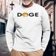 - Doge Dogecoin 暗号通貨 Fun Me Coin 長袖Tシャツ 高齢者への贈り物