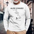Alpe D'huez サイクリングギフト フランス ロードサイクリング 長袖Tシャツ 高齢者への贈り物