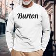 Burton バートン の名前を言うトップ 長袖Tシャツ 高齢者への贈り物