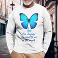 Be The Change 蝶 長袖Tシャツ 高齢者への贈り物