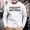 Chatgptは私の親友です 長袖Tシャツ 高齢者への贈り物