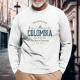 Colombia レトロなスタイルのヴィンテージコロンビア 長袖Tシャツ 高齢者への贈り物