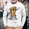 Dabbing Pizza スライス ダンス ピザ 幼児 男の子 ダンス 食通 長袖Tシャツ 高齢者への贈り物