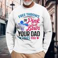 Dad Loves You Free Throw Or Pink Bows 性別発表 長袖Tシャツ 高齢者への贈り物