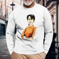 Daw Aunganuu Kyi-Signature 長袖tシャツ 長袖Tシャツ 高齢者への贈り物