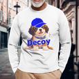 Decoy 愛犬 子犬 デコピン Decoy Kooikerhondje Puppy 長袖Tシャツ 高齢者への贈り物