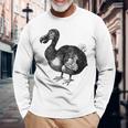 Dodo Bird 鳥類学 鳥 長袖Tシャツ 高齢者への贈り物
