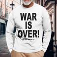 Exclusive War Is Over ご希望の場合限定ブラックプリント 長袖Tシャツ 高齢者への贈り物