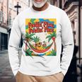 Feelin' Pine Feelin' Fine パイナップル トロピカル ビーチ 楽しい 長袖Tシャツ 高齢者への贈り物