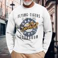 Flying Tigersquadron 第二次世界大戦ヴィンテージ記章 バックプリント 長袖Tシャツ 高齢者への贈り物