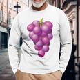 Grapes 葡萄 コスチューム シャツ 長袖Tシャツ 高齢者への贈り物