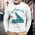 The Happy Life Withhiba Dog かわいい柴犬 黒柴 赤柴 長袖Tシャツ 高齢者への贈り物