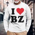 I Heart Bz イニシャル I Love BZ 姓 B Z 長袖Tシャツ 高齢者への贈り物