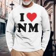 I Heart Nm Initials I Love NM First And Last Name N M 長袖Tシャツ 高齢者への贈り物