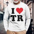 I Heart Tr Initials I Love TR First And Last NameR 長袖Tシャツ 高齢者への贈り物