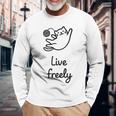Live Freely 長袖Tシャツ 高齢者への贈り物