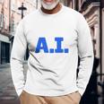 I Love AI 人工知能 長袖tシャツ 長袖Tシャツ 高齢者への贈り物