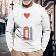 I Love Englandの象徴的なランドマークデザイン。 長袖tシャツ 長袖Tシャツ 高齢者への贈り物