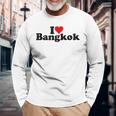 I Love Heart Bangkok タイ Bk Bkk 長袖Tシャツ 高齢者への贈り物