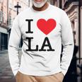 I Love La Top I Heart Los Angeles バケーションギフト 長袖Tシャツ 高齢者への贈り物