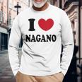 I Love Nagano 長野大好き 長袖Tシャツ 高齢者への贈り物
