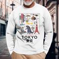 I Love Tokyo Wonderful Tokyo Japan Culture Doodles Graphic 長袖Tシャツ 高齢者への贈り物
