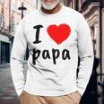 I Love You PapaCool Happy Father's Day Best Daddy 長袖Tシャツ 高齢者への贈り物