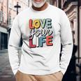 Love Your Life インスピレーション引用シャツ モチベーションアップ 長袖Tシャツ 高齢者への贈り物