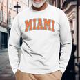 Miami Throwback Classic 長袖tシャツ 長袖Tシャツ 高齢者への贈り物